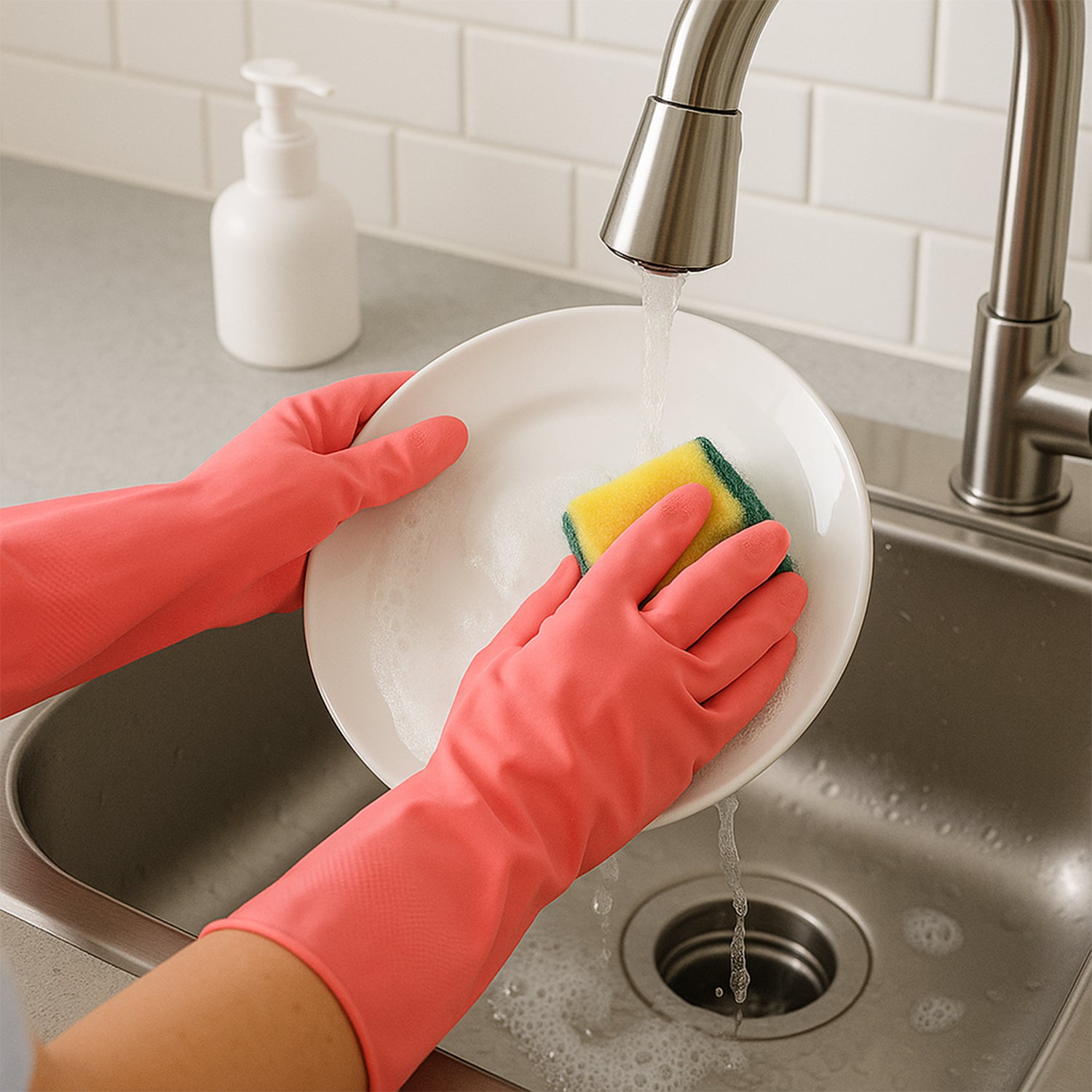 Reusable Waterproof Household Cleaning Gloves (45gm  1 Pair) Reusable Waterproof Household Cleaning Gloves (45gm  1 Pair)